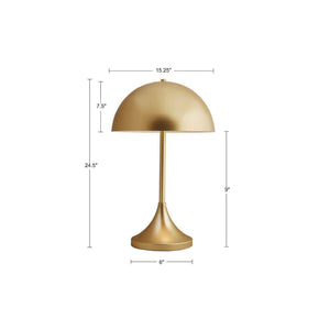 Art Deco Gold Dome Lamp