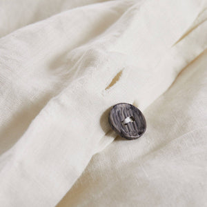 Washed Linen Duvet Cover: King/Cal King / White